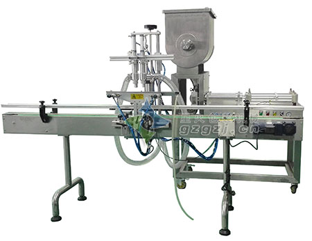 双头卧式搅拌辣椒酱灌装机